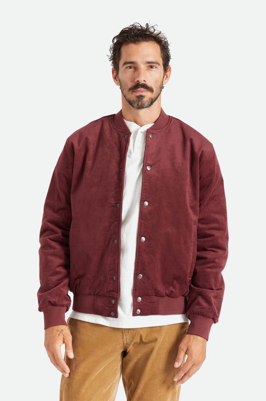 Men\'s Brixton Dillinger Bomber Jackets Red | 7912WGZXY