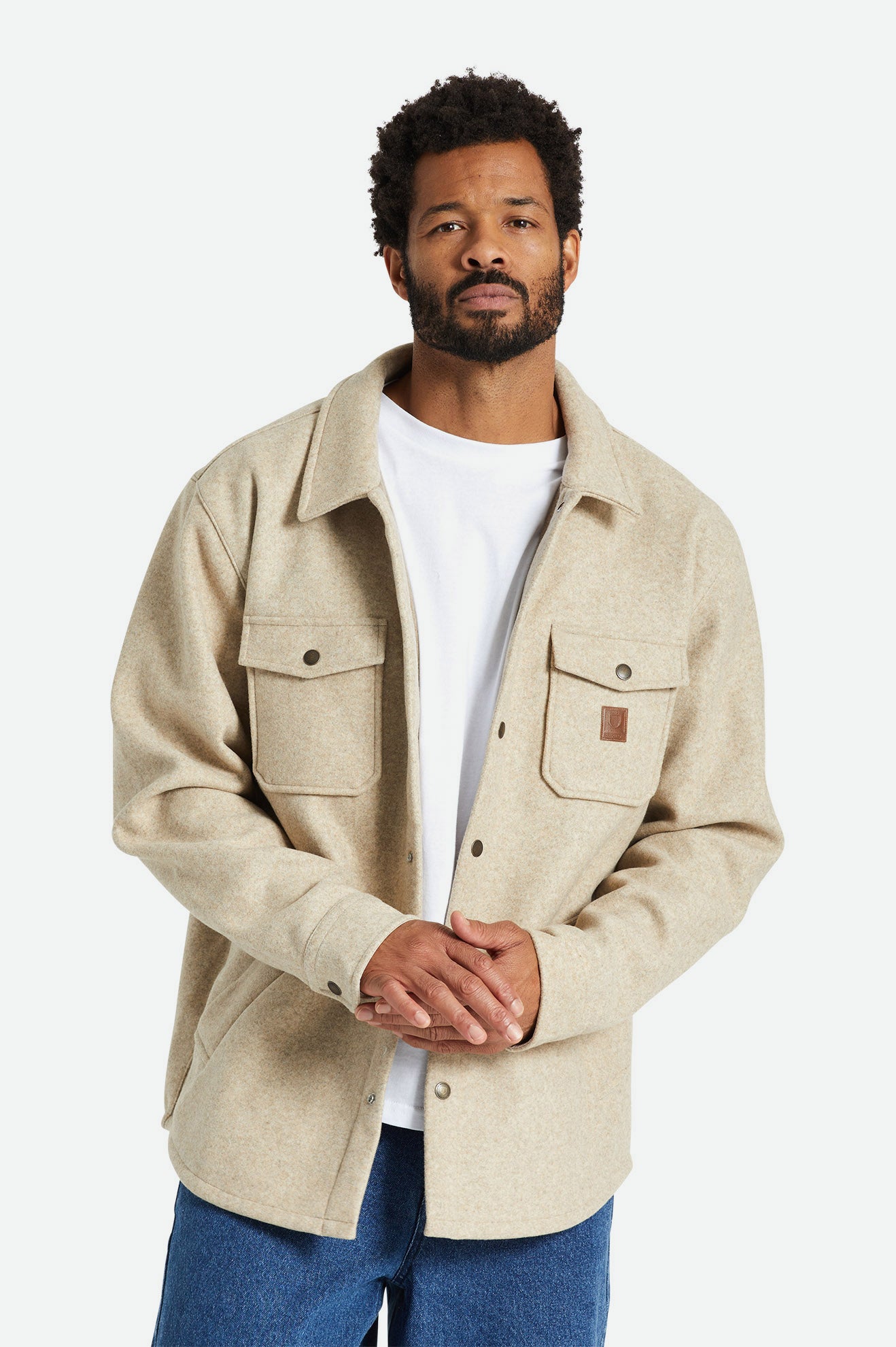 Men\'s Brixton Durham Reserve Jackets Beige | 6234BSUMX