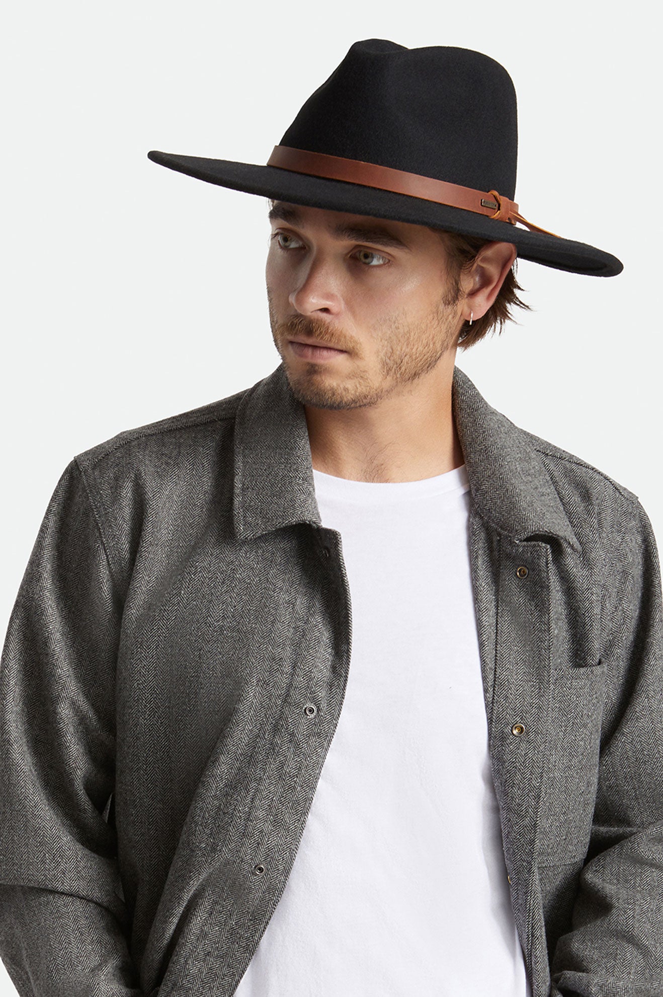 Men's Brixton Field Proper Hats Black | 9562YFXUR