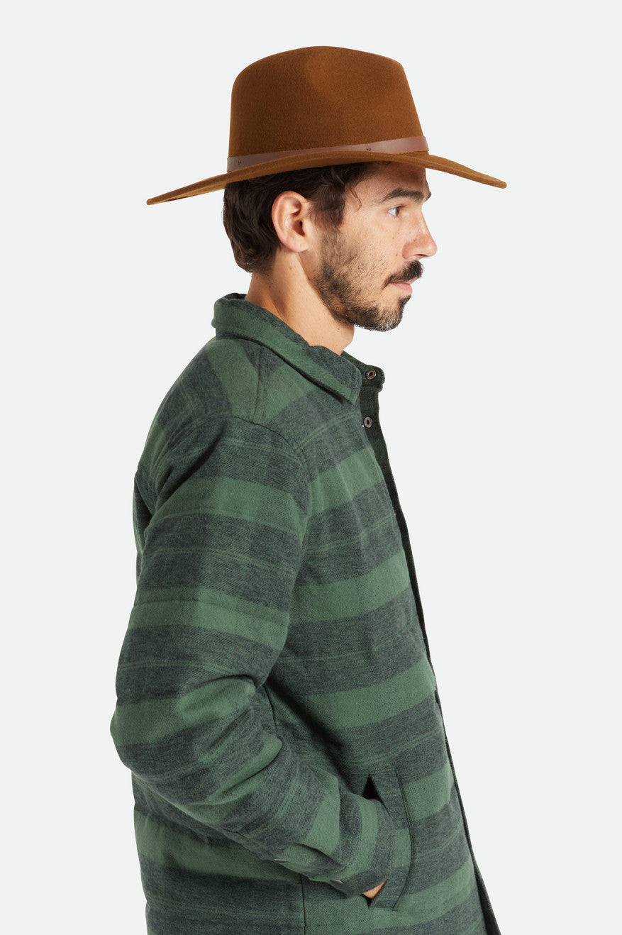 Men's Brixton Field Proper Hats Coffee | 5723MPIAF