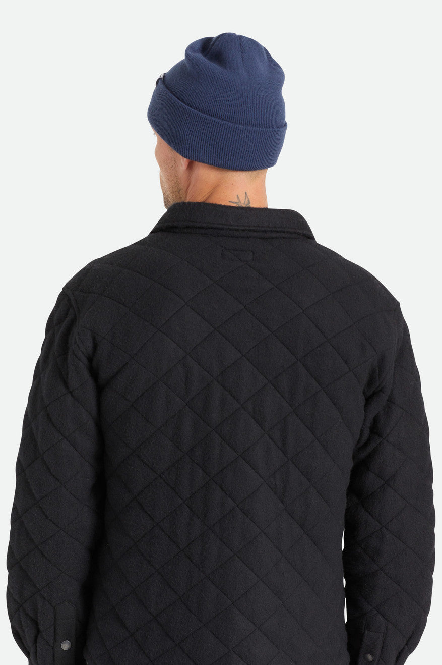 Men's Brixton Harbor Beta Watch Cap Beanie Navy | 4652QVZDN