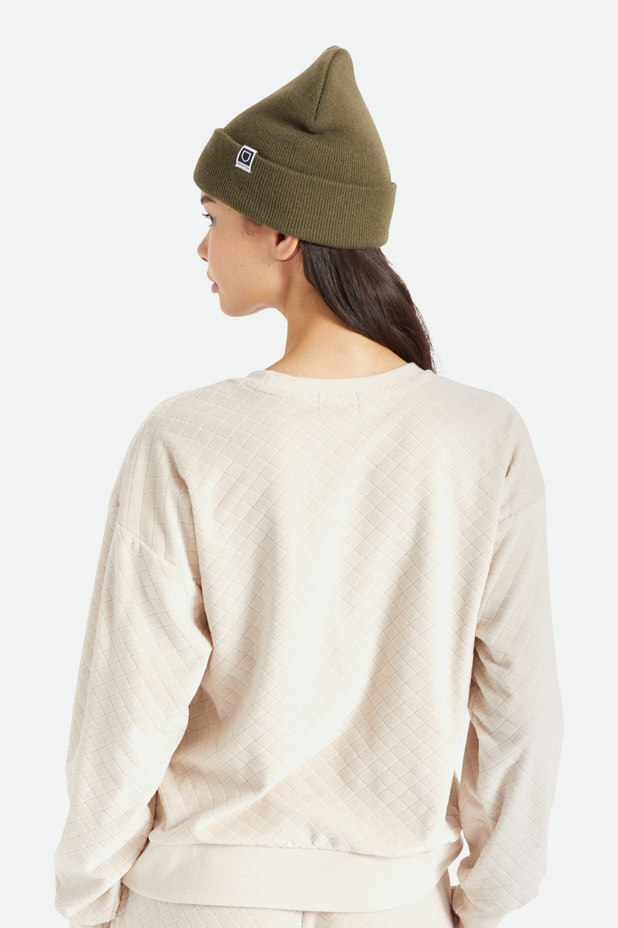 Men's Brixton Harbor Beta Watch Cap Beanie Olive | 6904MYTFV