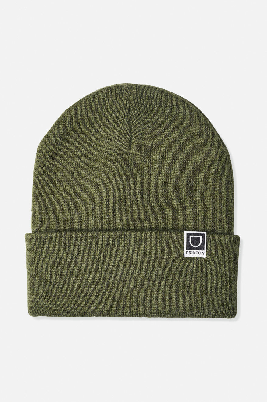 Men\'s Brixton Harbor Beta Watch Cap Beanie Olive | 6904MYTFV