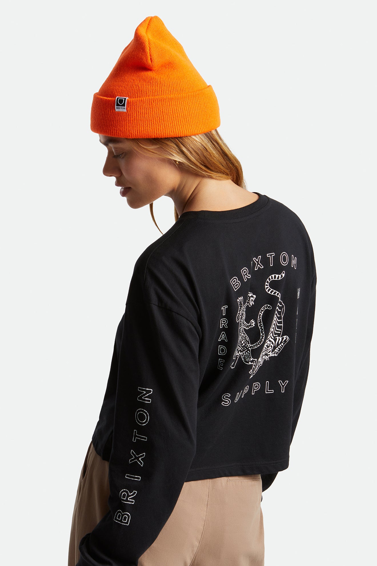 Men's Brixton Harbor Beta Watch Cap Beanie Orange | 8540JPKMA