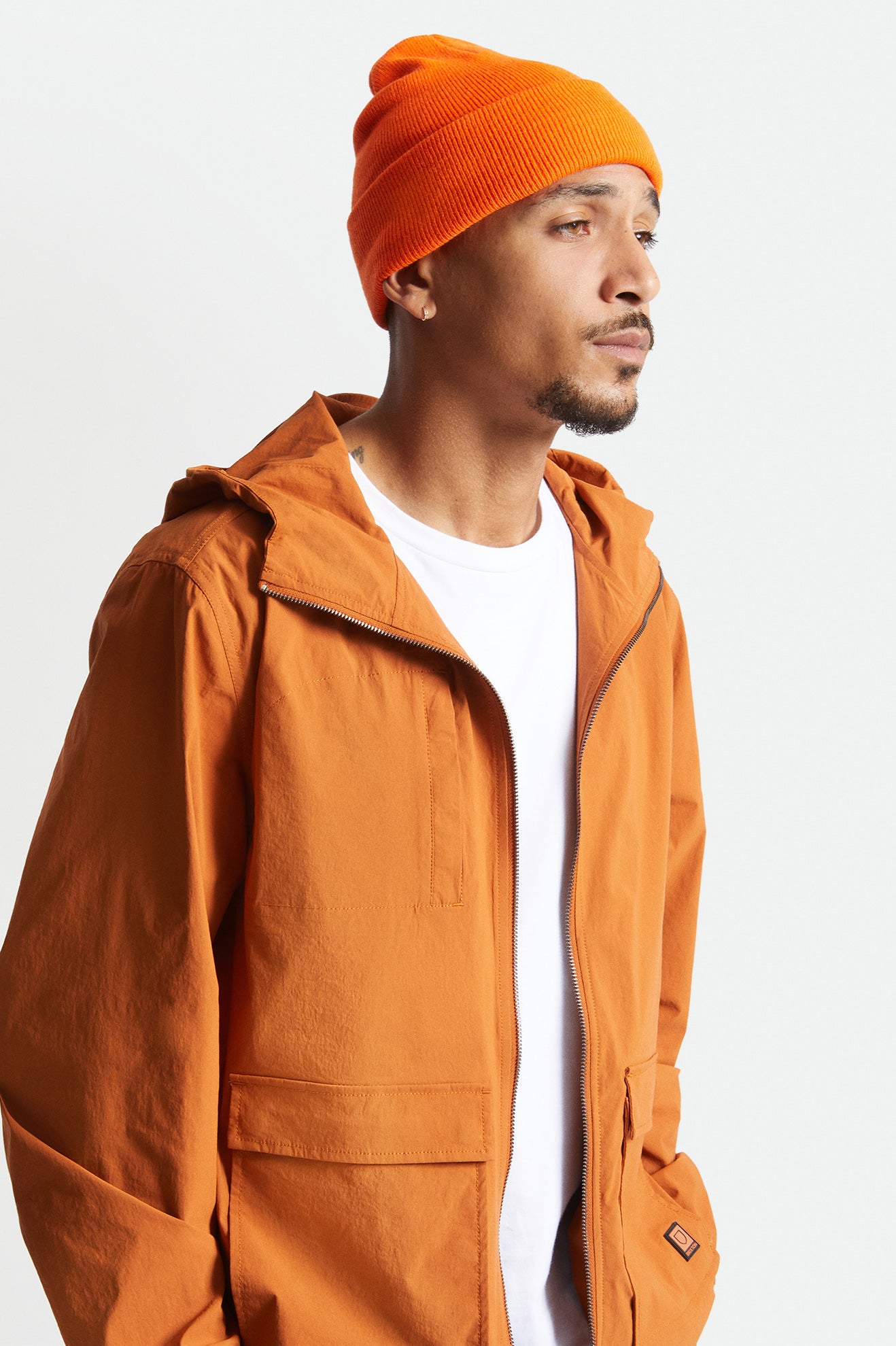 Men's Brixton Harbor Beta Watch Cap Beanie Orange | 8540JPKMA