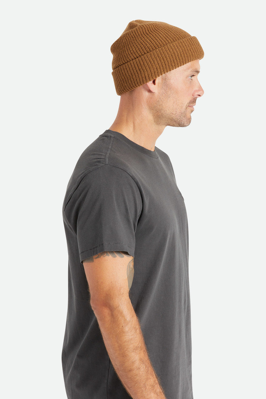 Men's Brixton Heist Beanie Brown | 1249UTGLC