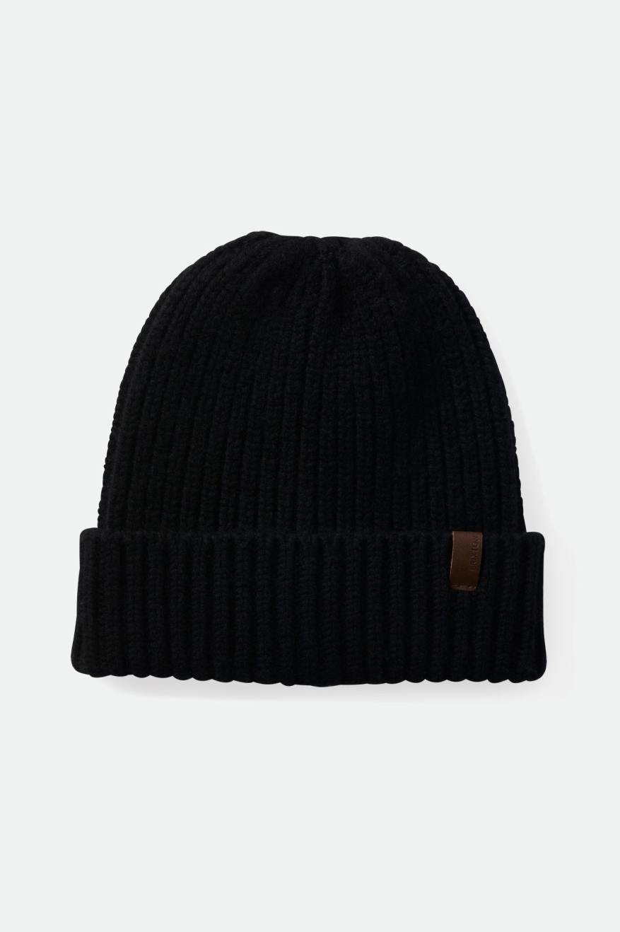 Men\'s Brixton Heist Reserve Cashmere Beanie Black | 9385EMPXR