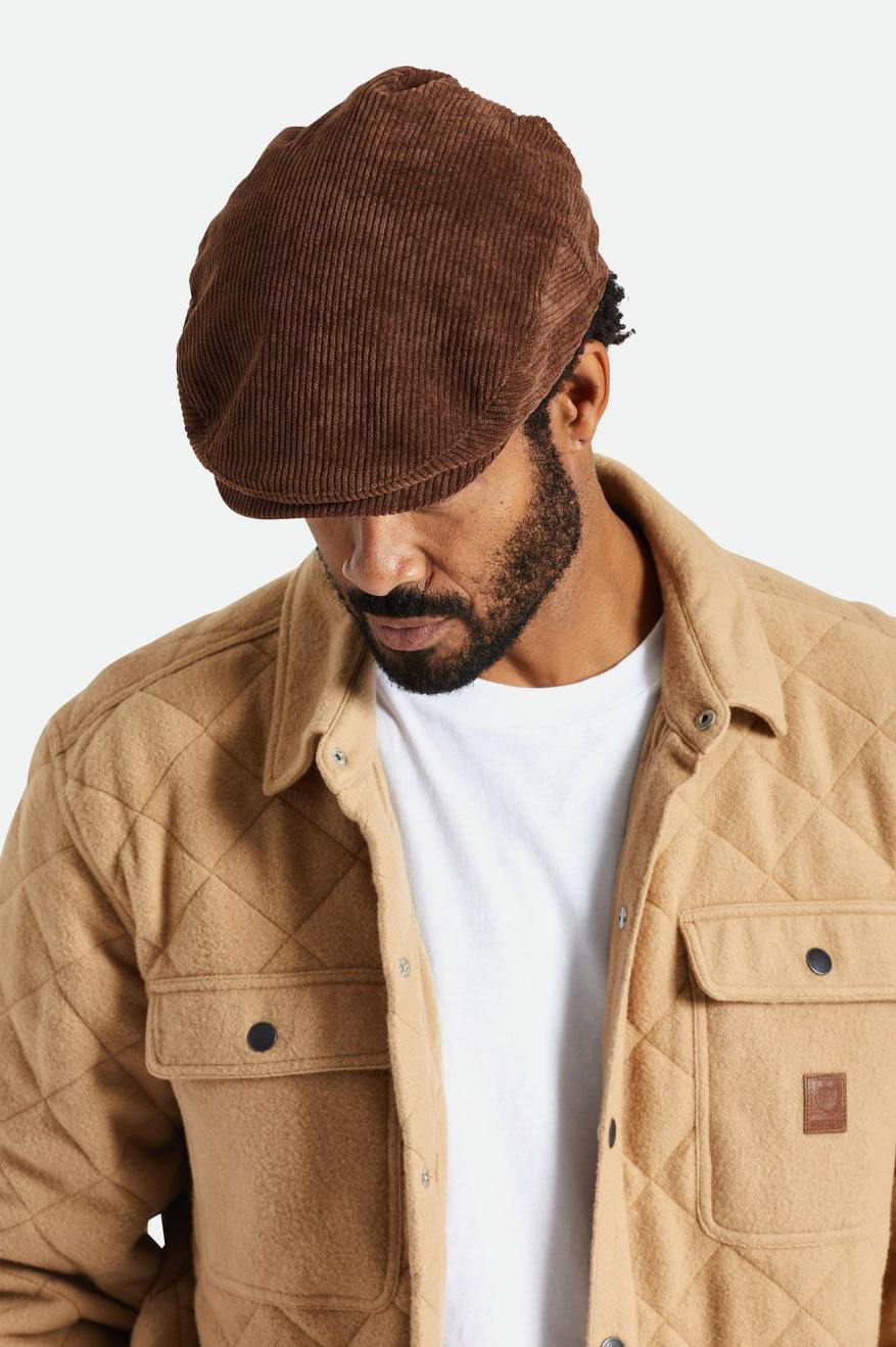 Men's Brixton Hooligan Baggy Snap Hats Brown | 7609RUMXO