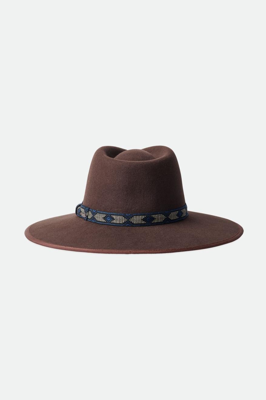 Men's Brixton Jo Rancher Hats Deep Brown | 4893LCEFV