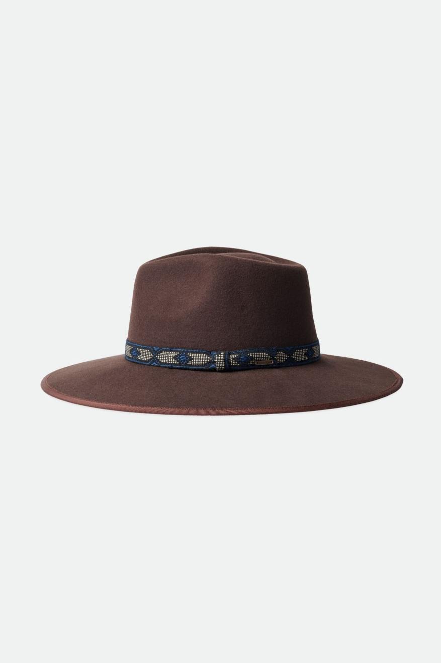 Men's Brixton Jo Rancher Hats Deep Brown | 4893LCEFV