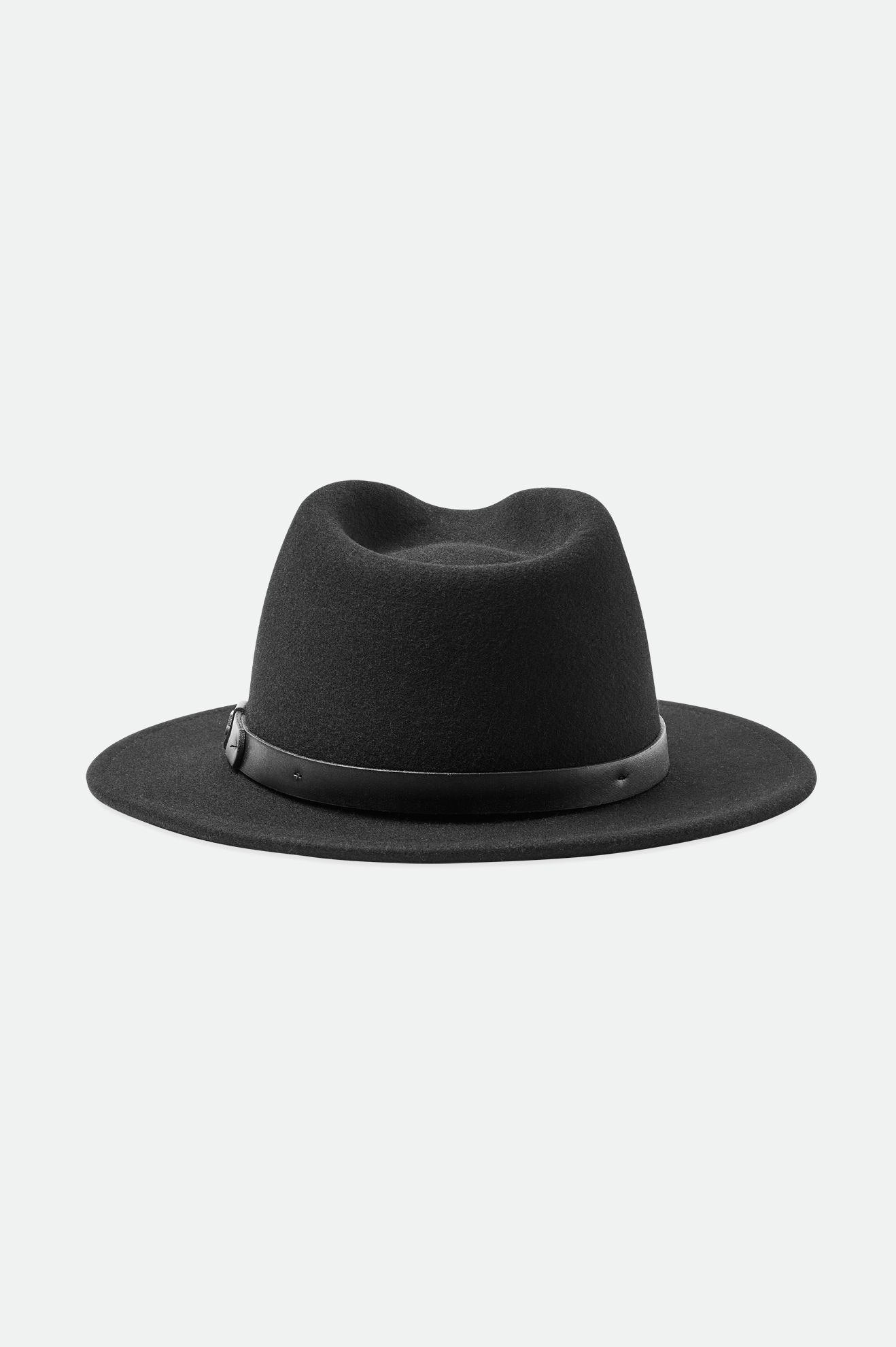 Men's Brixton Messer Fedoras Black | 9043PGMHW