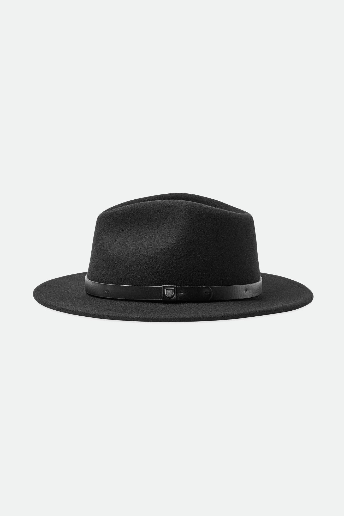 Men's Brixton Messer Fedoras Black | 9043PGMHW