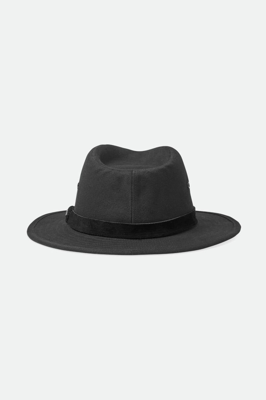 Men's Brixton Messer Utility Adventure Fedoras Black | 0496AQMCP