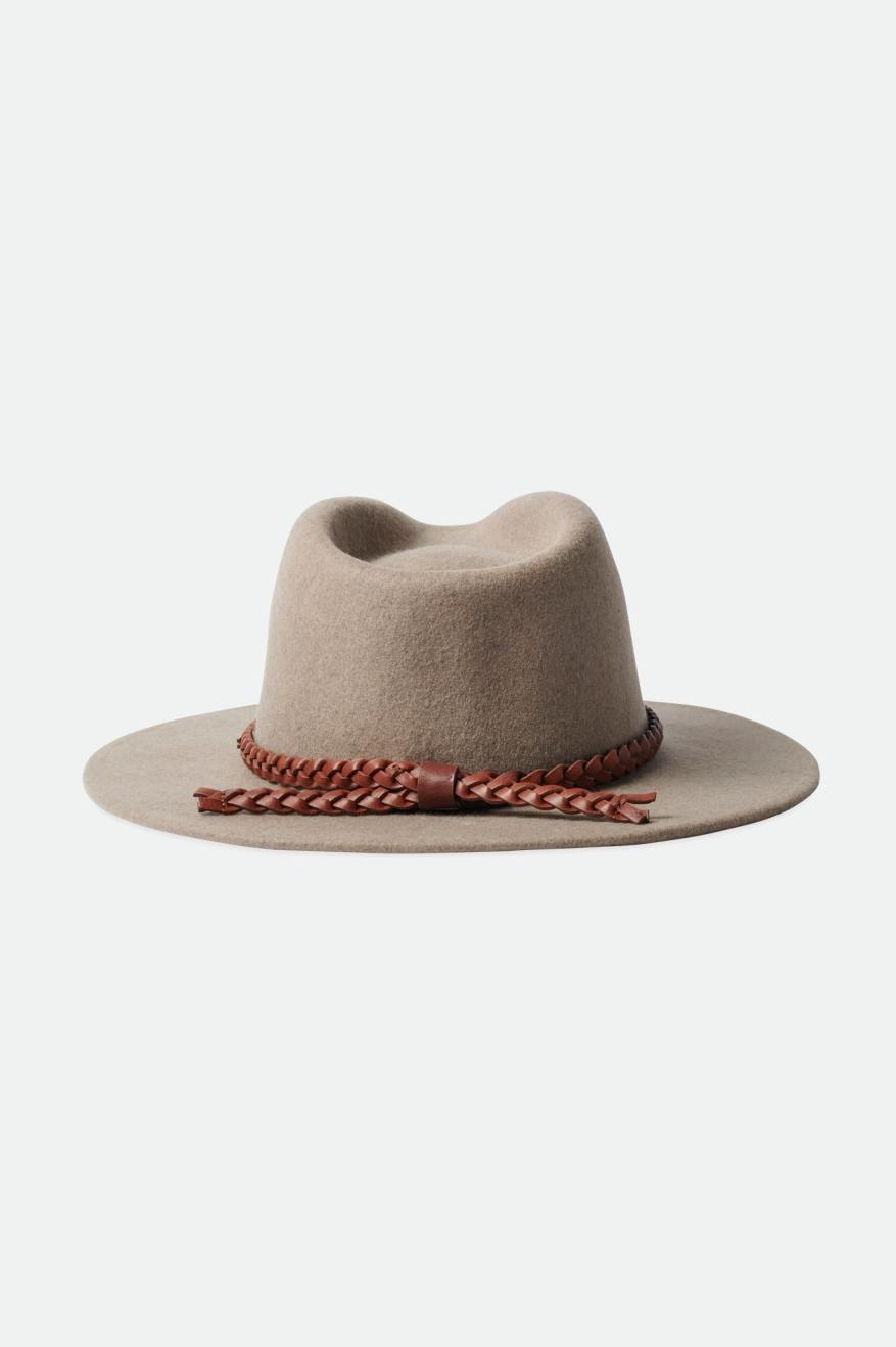 Men's Brixton Messer Western Fedoras Beige | 8356NKTAW