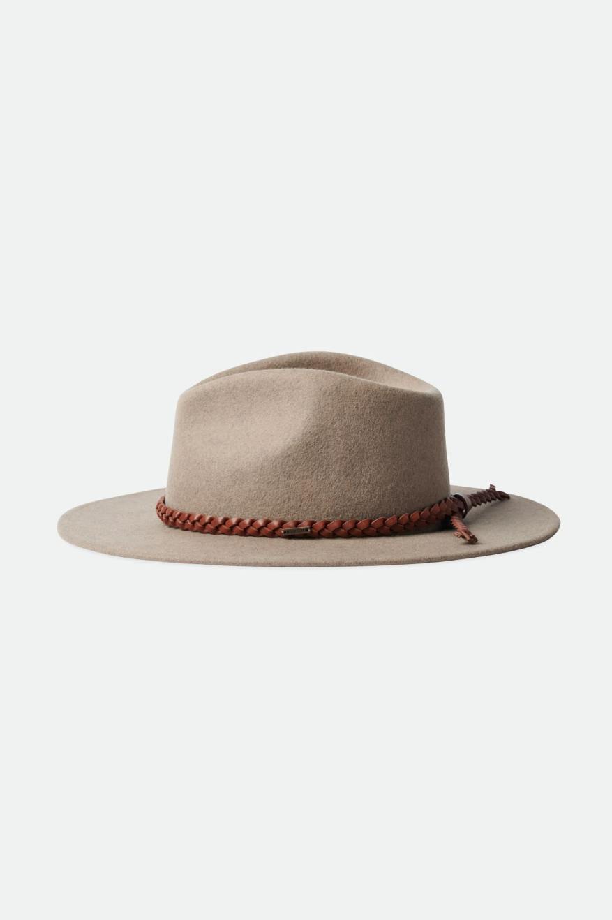 Men's Brixton Messer Western Fedoras Beige | 8356NKTAW