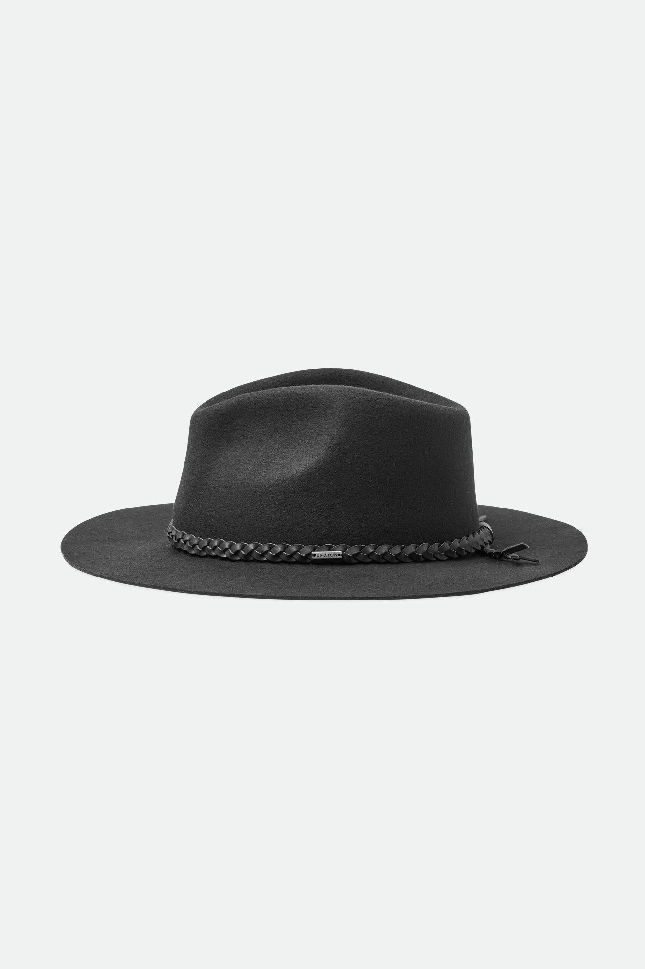 Men's Brixton Messer Western Fedoras Black | 2397GUHAD