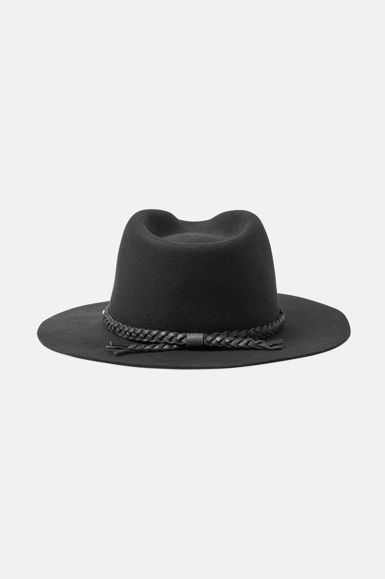 Men's Brixton Messer Western Fedoras Black | 2397GUHAD