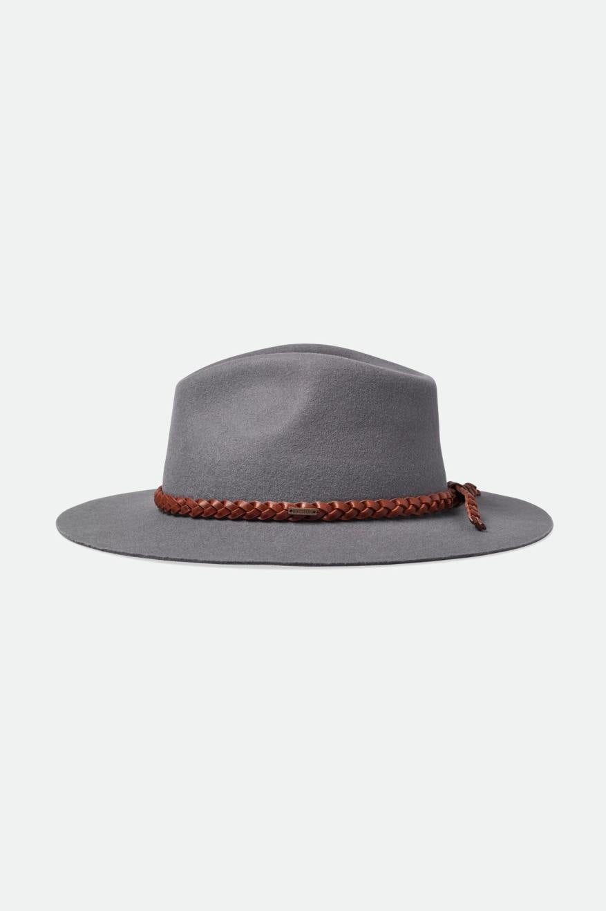 Men's Brixton Messer Western Fedoras Grey | 2186GSQLT