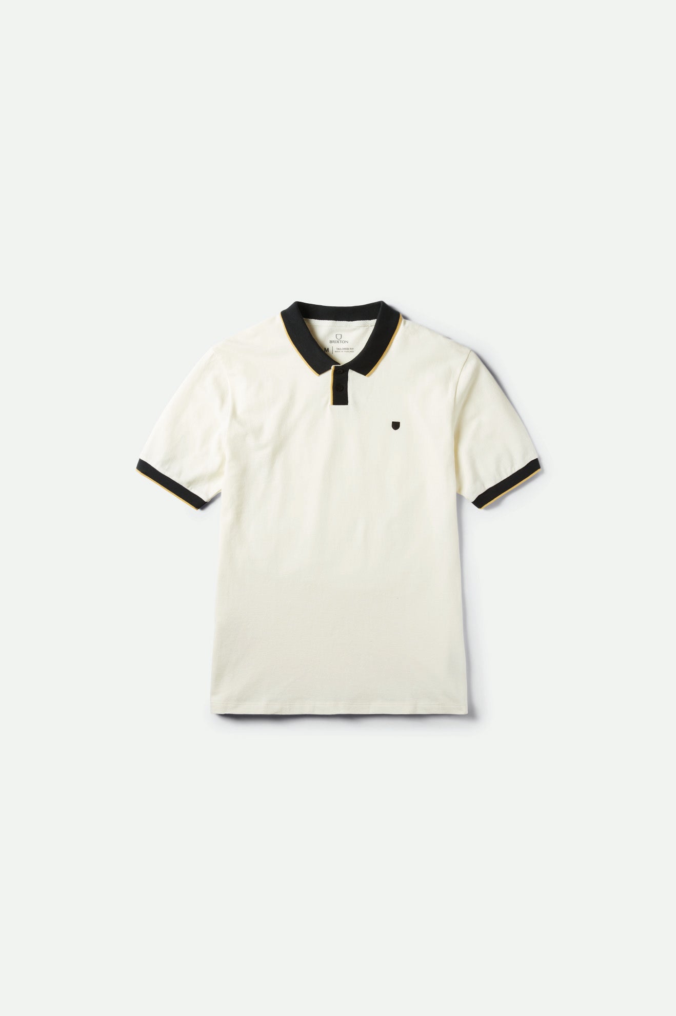 Men's Brixton Proper S/S Polo Knitwear White / Black | 6930OPLAZ