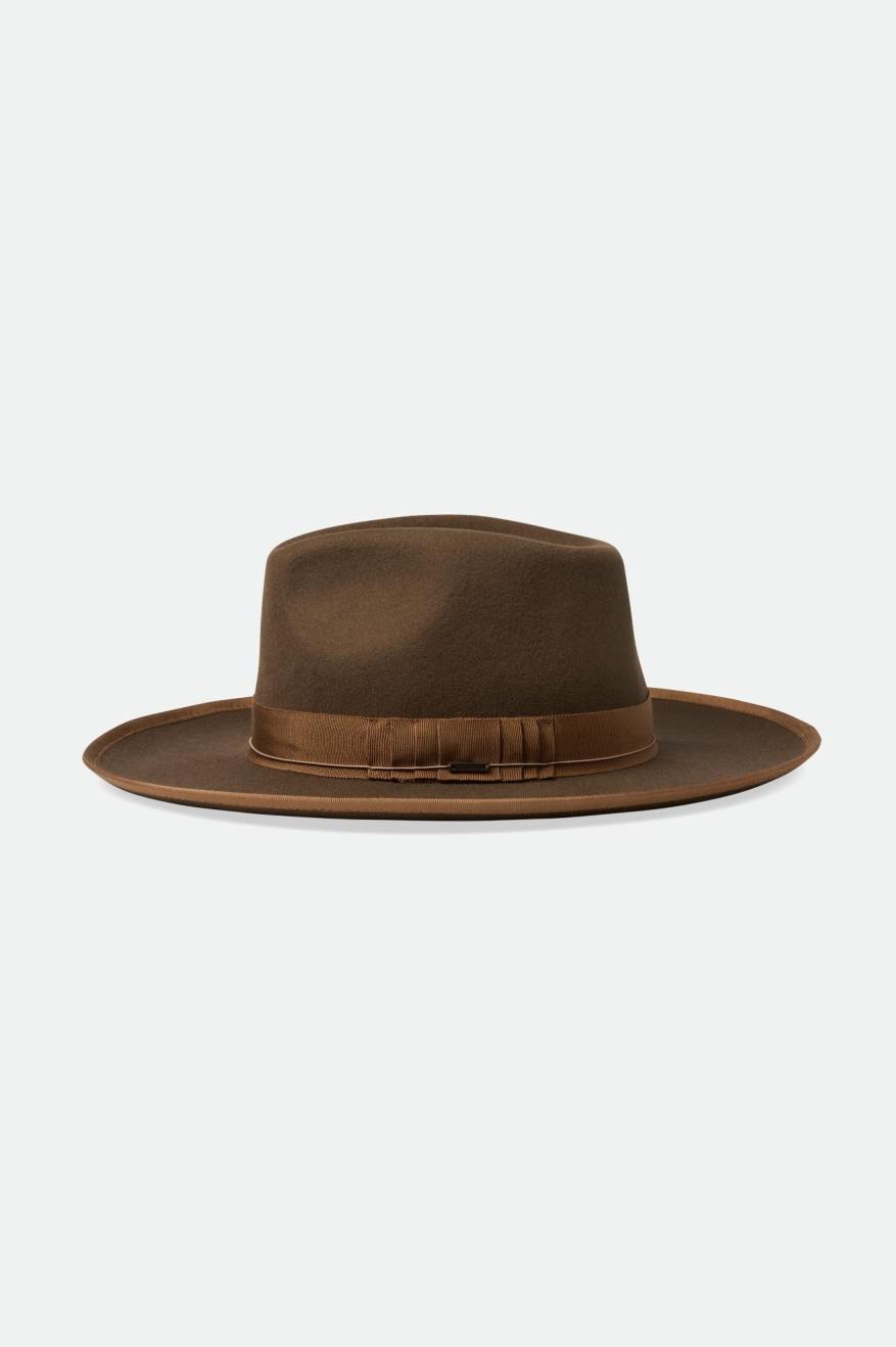 Men's Brixton Reno Fedoras Coffee | 5619RSFNM