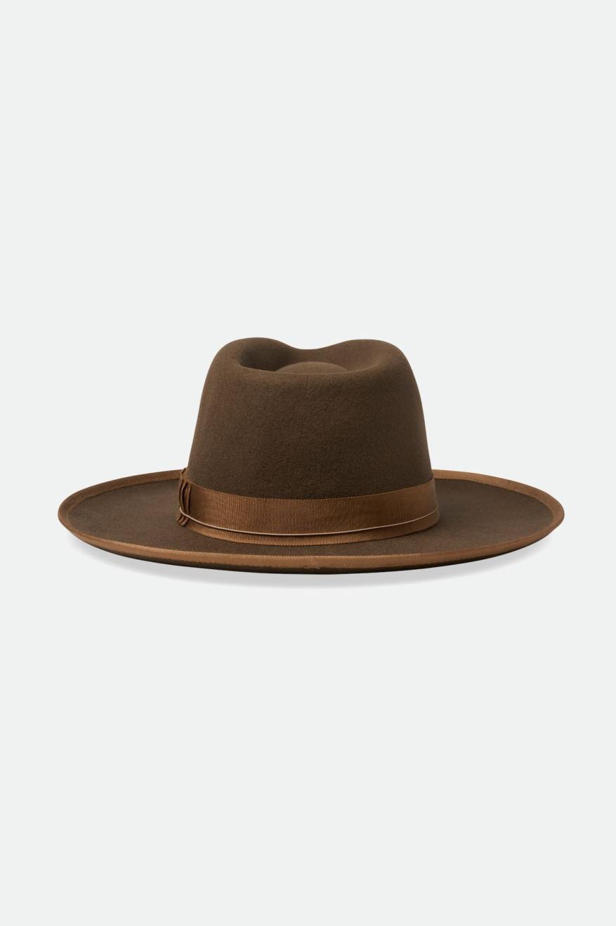 Men's Brixton Reno Fedoras Coffee | 5619RSFNM