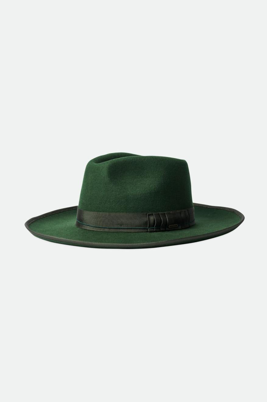 Men\'s Brixton Reno Fedoras Green | 0914MFPZQ