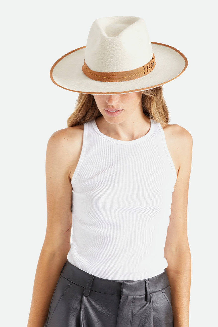 Men's Brixton Reno Fedoras White | 2415NYGMP