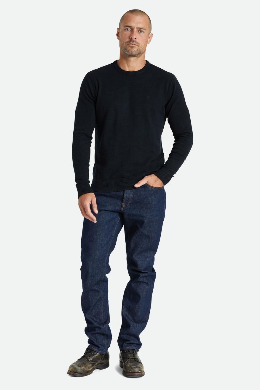 Men's Brixton Reserve Cashmere Sweater Knitwear Black | 7389IOCGF