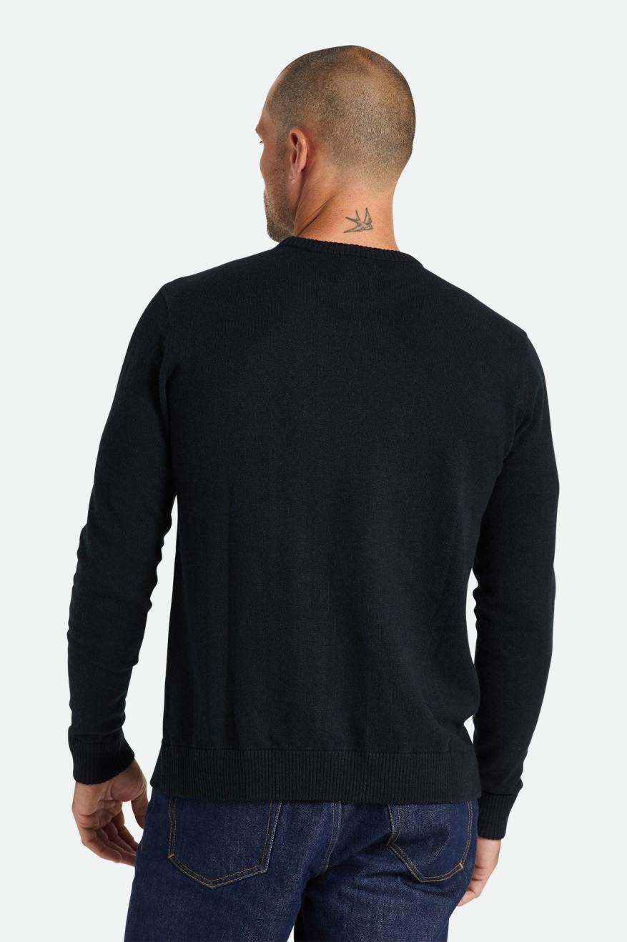 Men's Brixton Reserve Cashmere Sweater Knitwear Black | 7389IOCGF