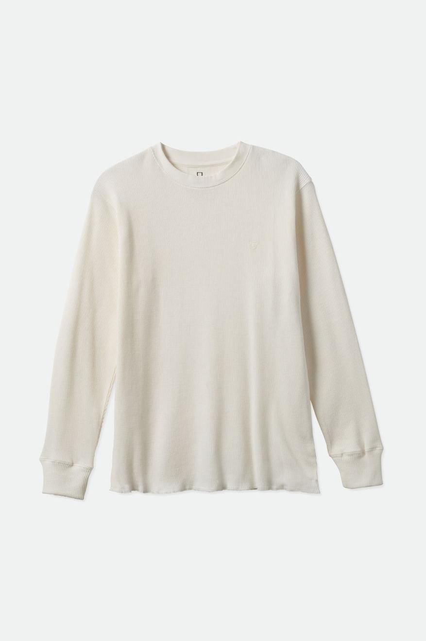 Men's Brixton Reserve Thermal L/S Knitwear White | 5842OJNDR