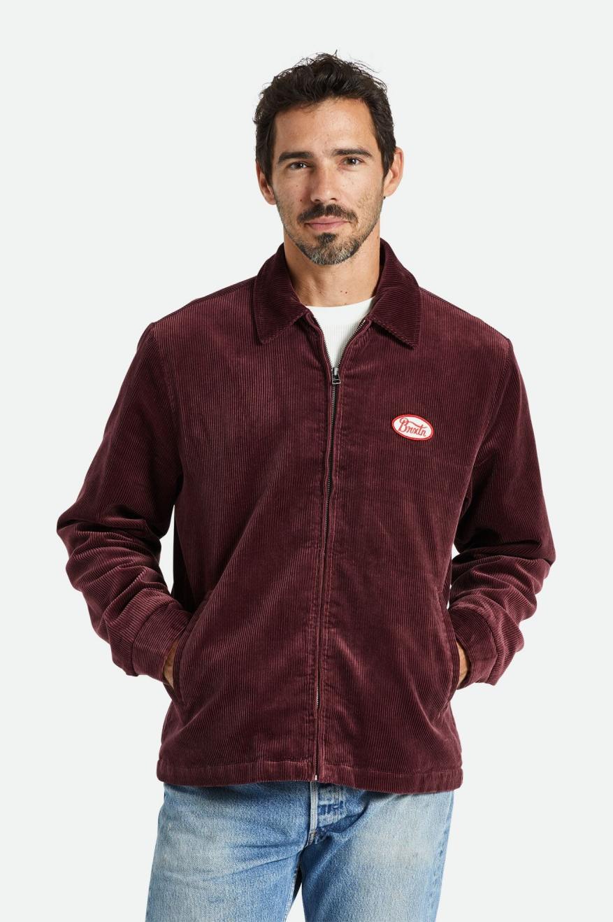 Men\'s Brixton Utopia Jackets Red | 5784UEFTA