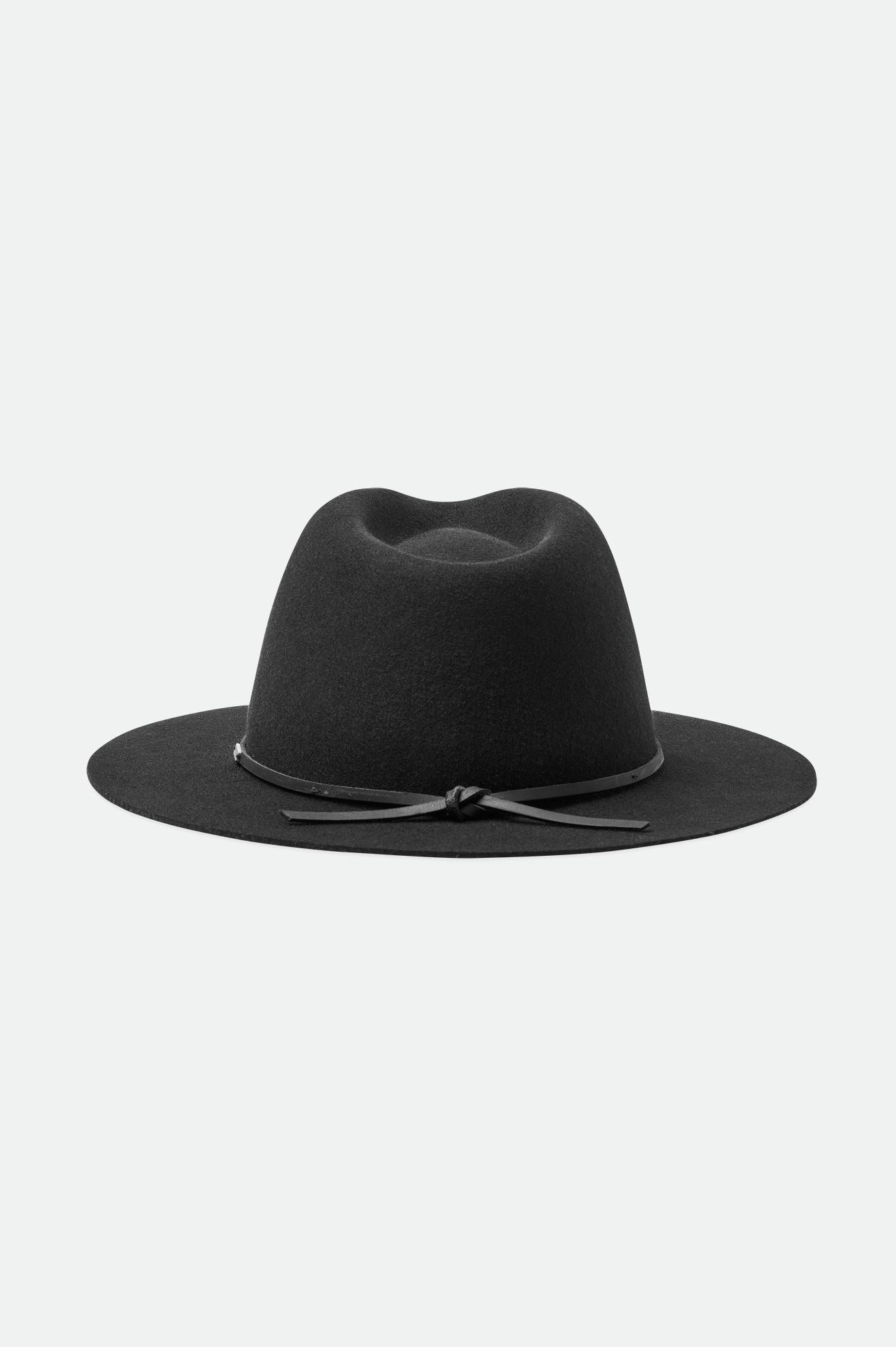 Men's Brixton Wesley Fedoras Black | 9312YWIPO