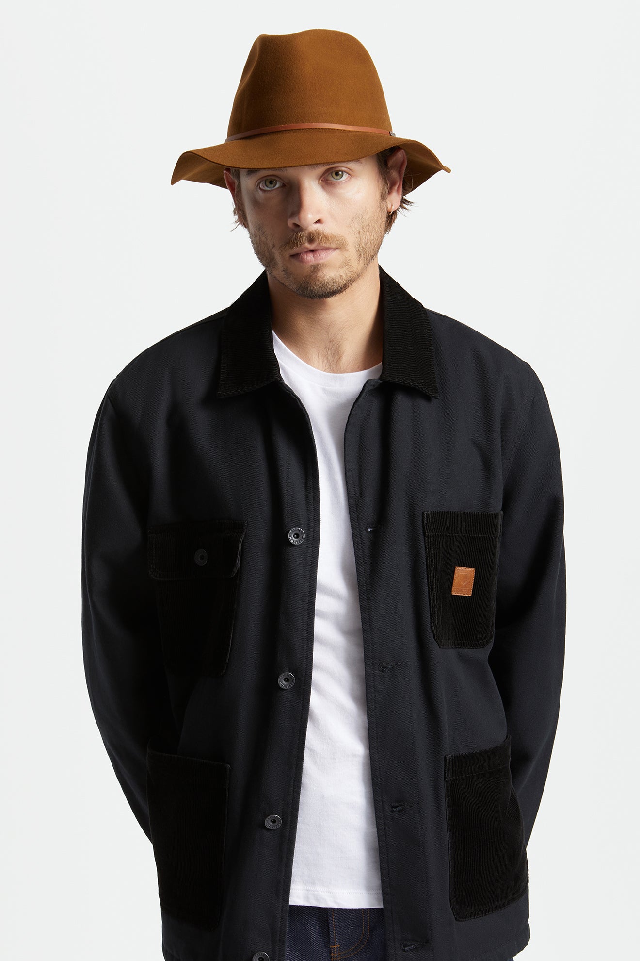 Men's Brixton Wesley Packable Fedoras Coffee | 4903LHATC