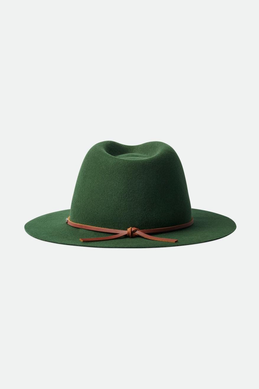 Men's Brixton Wesley Packable Fedoras Green | 7603YIPBO