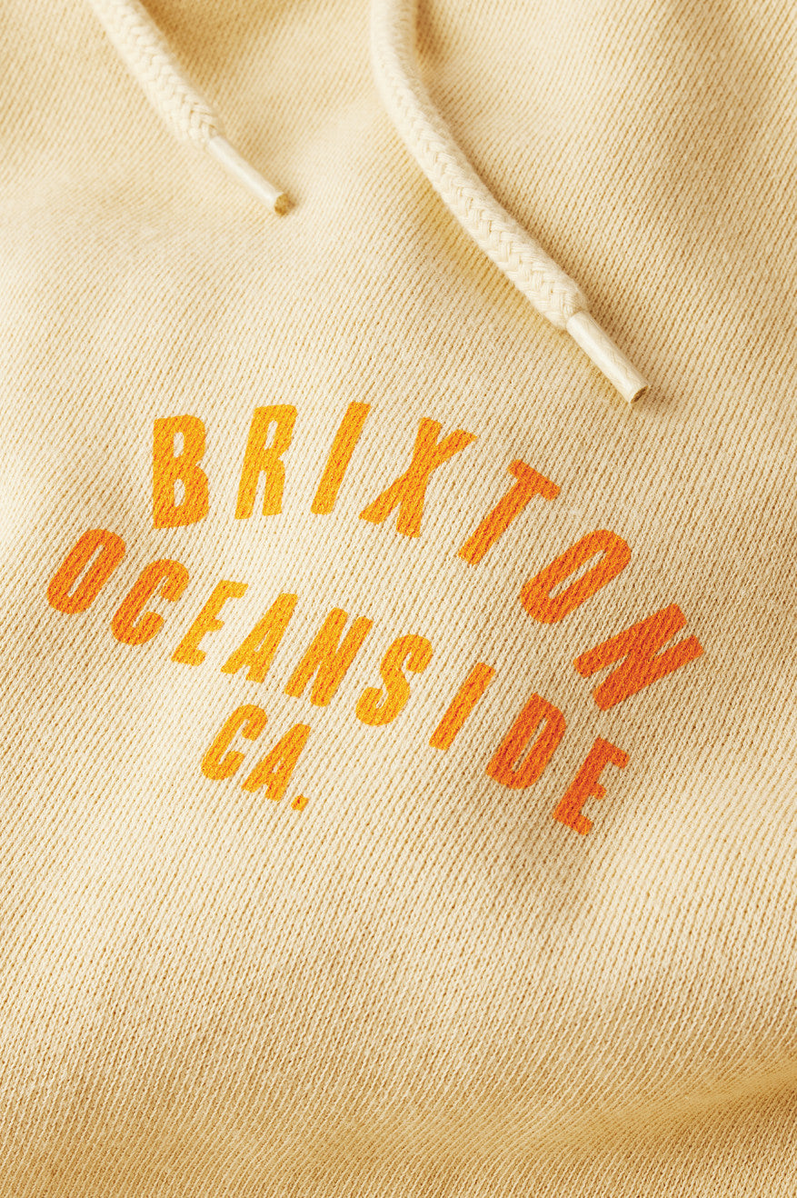 Men's Brixton Woodburn Oceanside Fleece Hoodie Orange | 7690YFOUZ