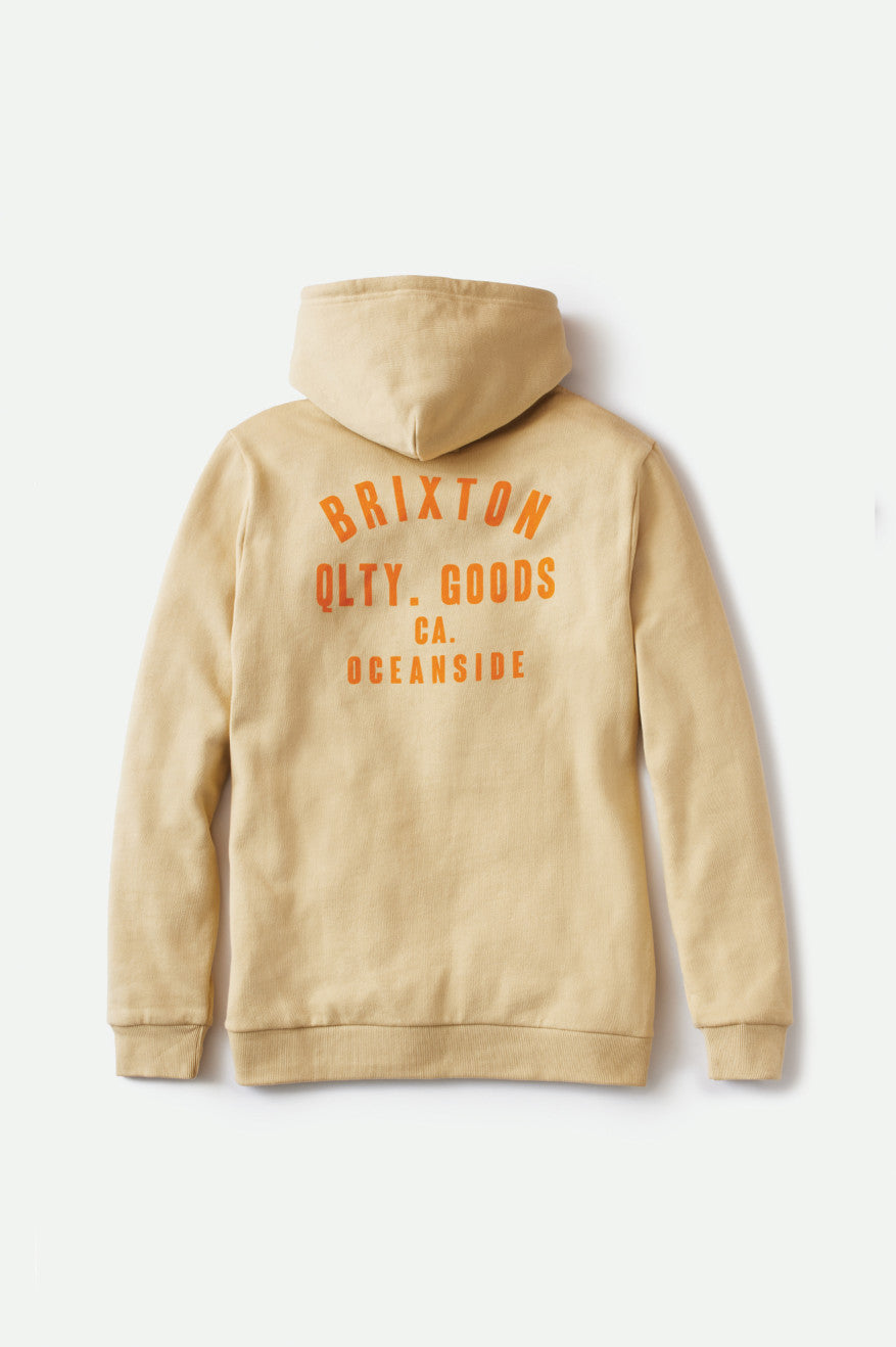 Men's Brixton Woodburn Oceanside Fleece Hoodie Orange | 7690YFOUZ