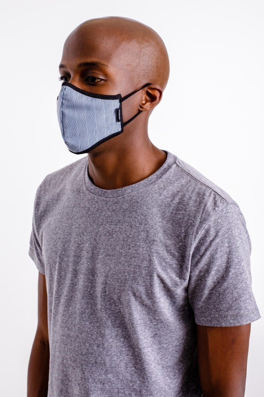 Unisex Brixton Antimicrobial 4-Way Stretch Face Masks Blue | 3024IUJLM