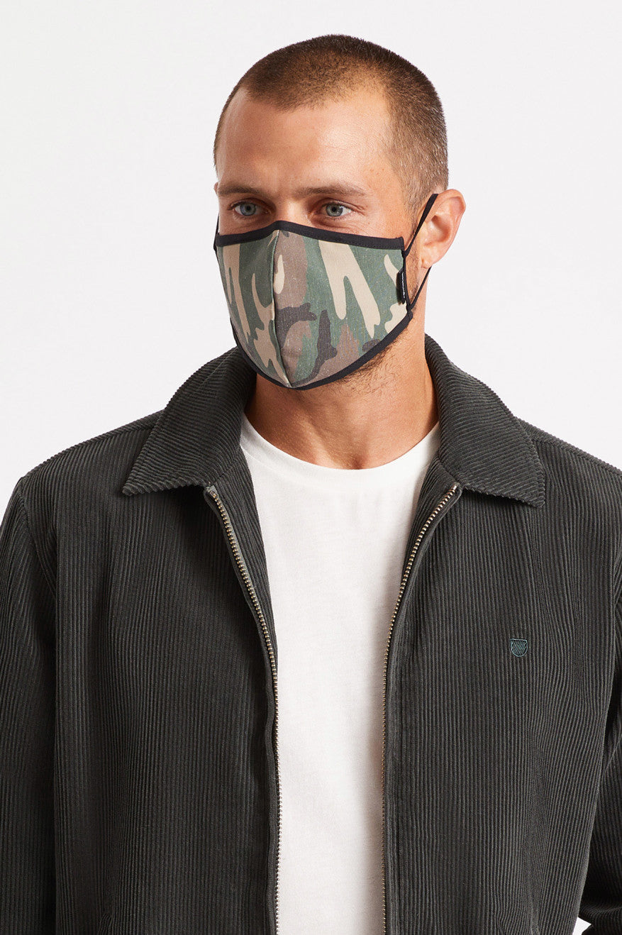 Unisex Brixton Antimicrobial 4-Way Stretch Face Masks Camo | 6473BHCKS