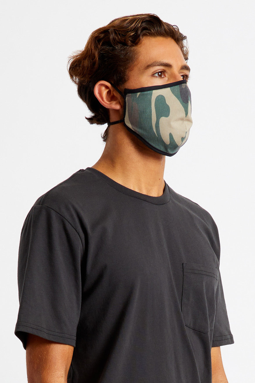 Unisex Brixton Antimicrobial 4-Way Stretch Face Masks Camo | 6473BHCKS