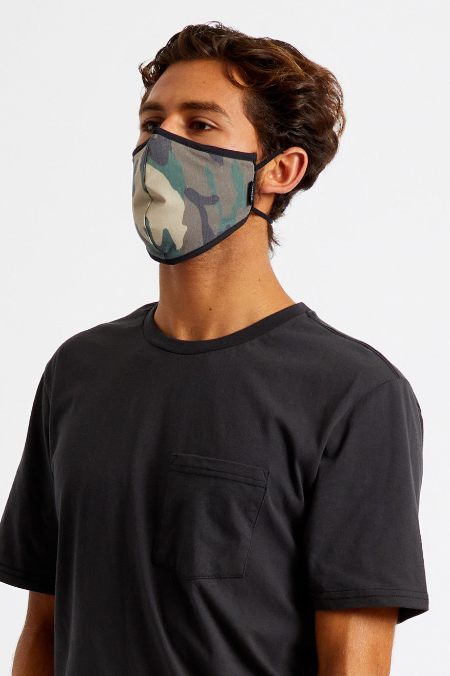 Unisex Brixton Antimicrobial 4-Way Stretch Face Masks Camo | 6473BHCKS