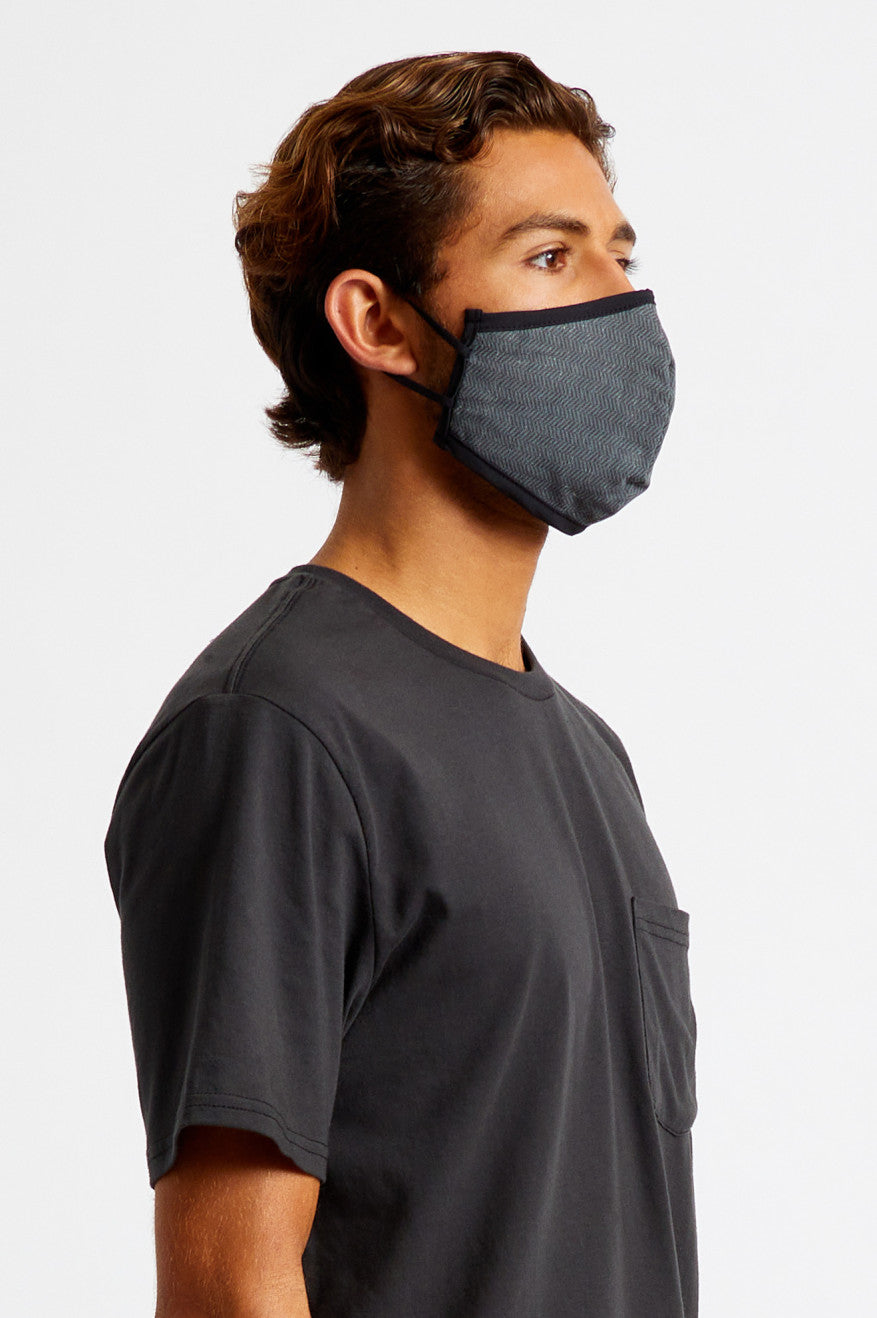 Unisex Brixton Antimicrobial 4-Way Stretch Face Masks Black | 7450YGPMR