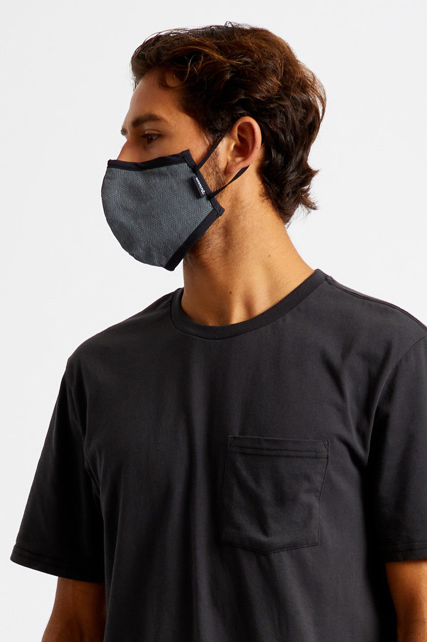 Unisex Brixton Antimicrobial 4-Way Stretch Face Masks Black | 7450YGPMR