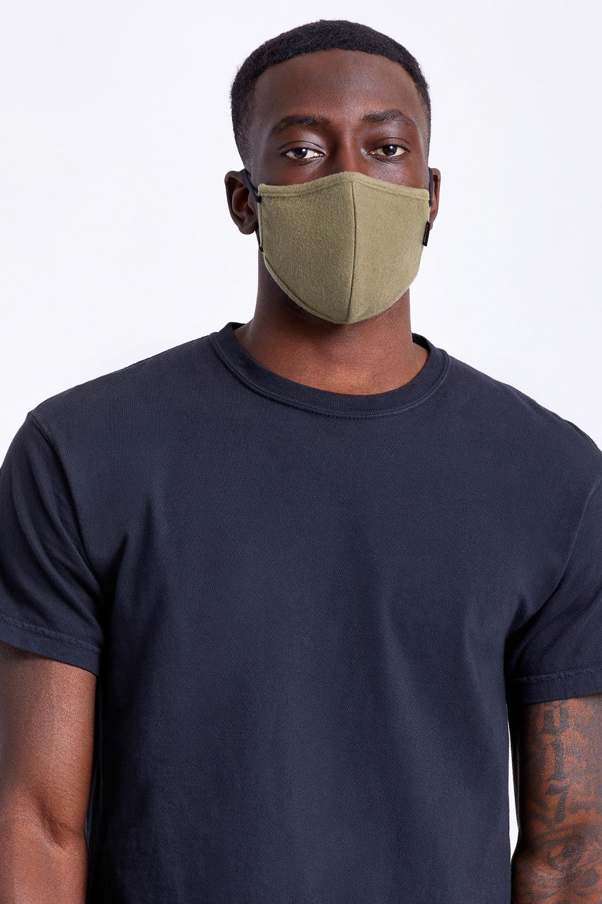 Unisex Brixton Arctic Fleece Face Masks Olive | 4865QPMSG