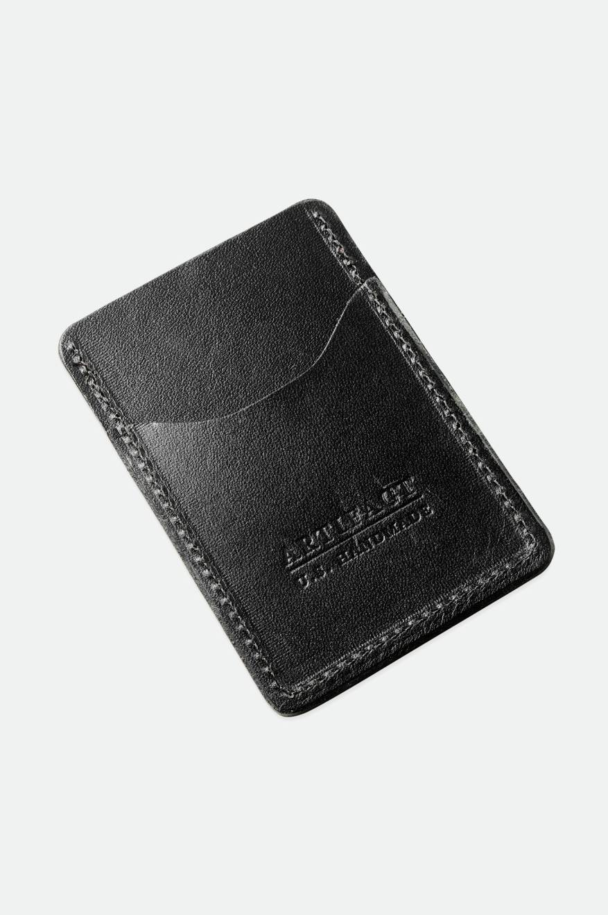 Unisex Brixton Artifact Leather Card Holder Wallet Accessories Black | 1734BXGLF