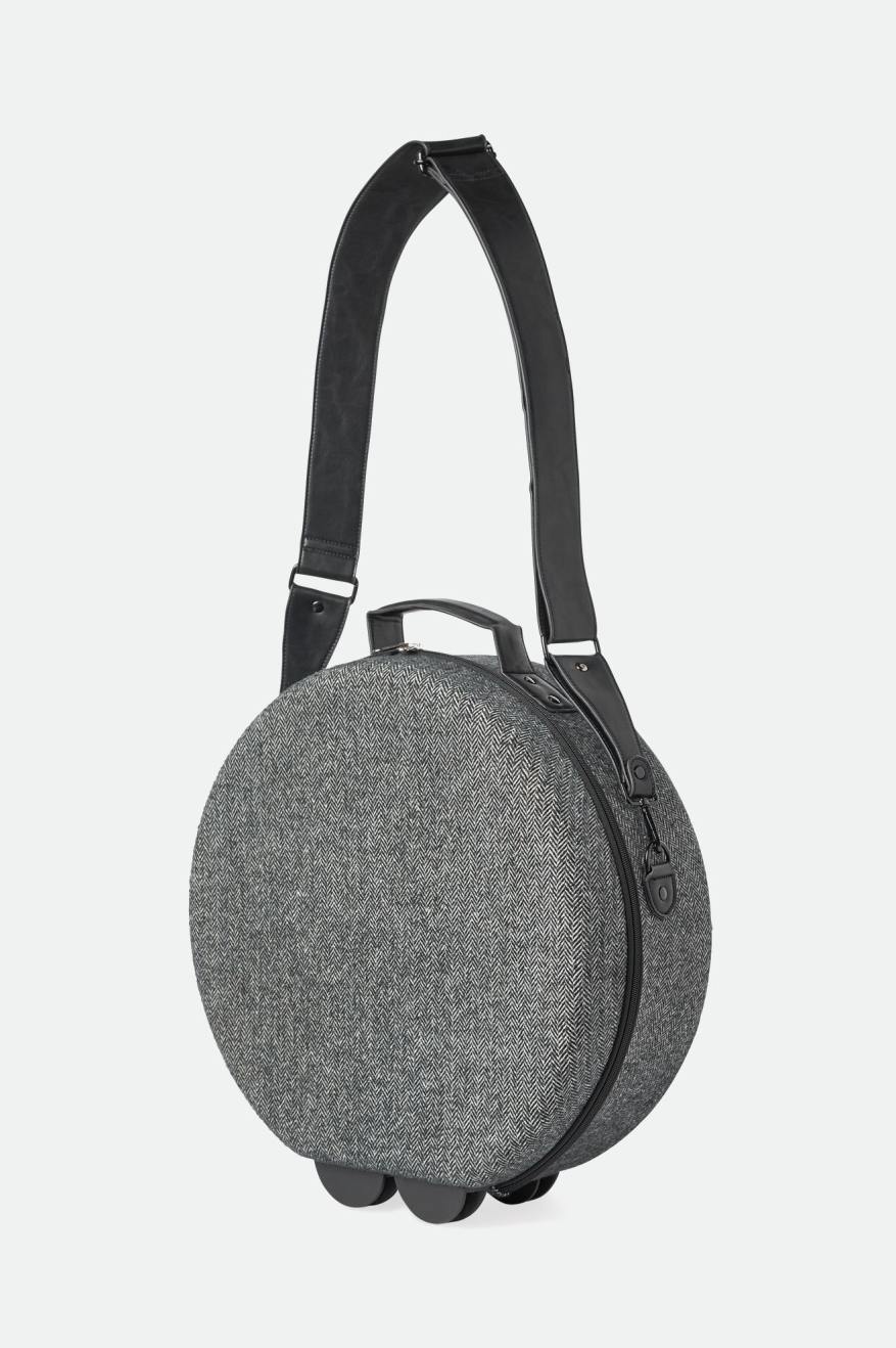 Unisex Brixton Done Proper Fedora Travel Case Accessories Grey / Black | 5489YHPDB