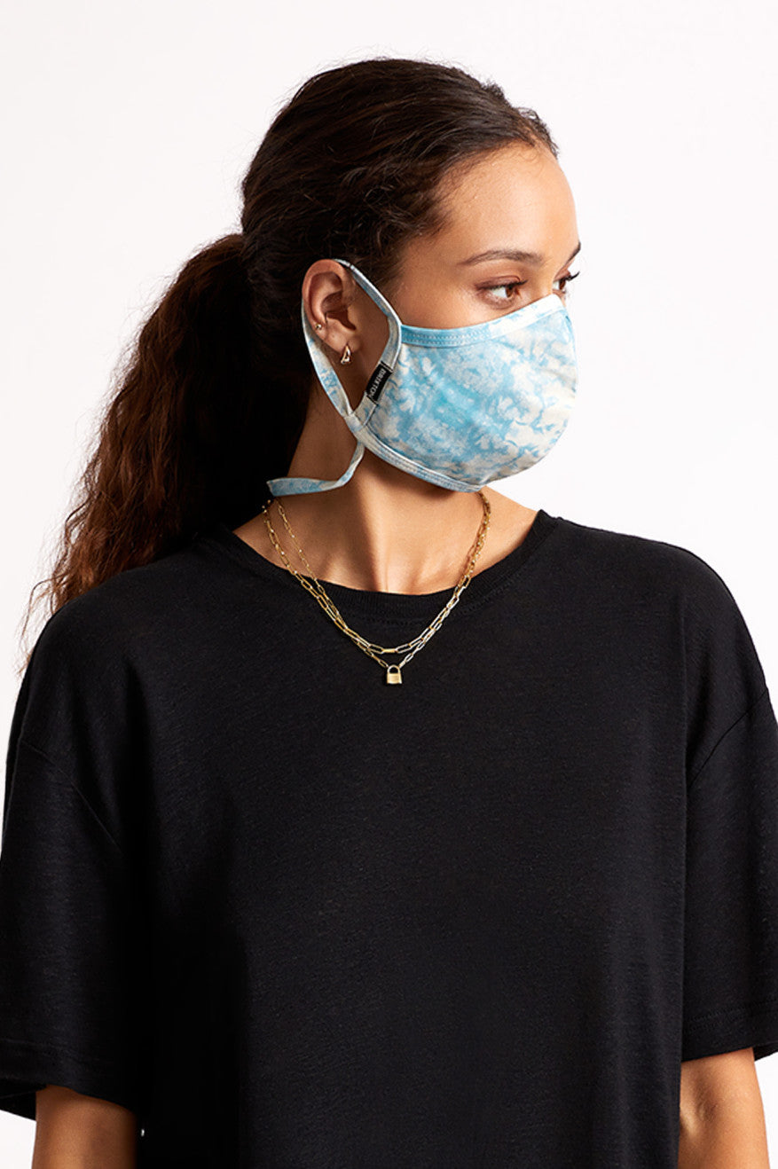 Unisex Brixton Everything Face Masks Blue Orange Wash | 3480LRWKV