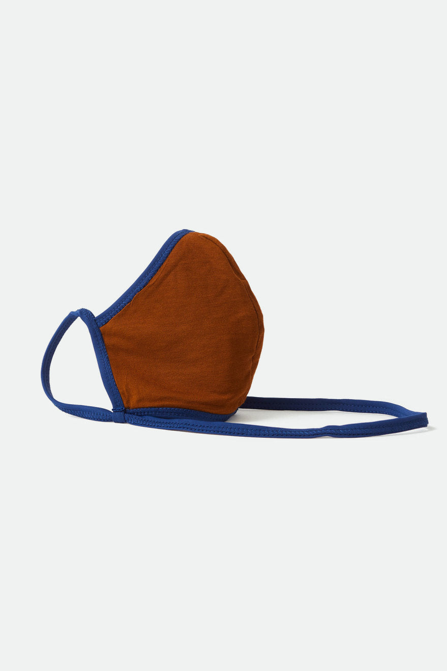 Unisex Brixton Everything Face Masks Navy / Brown | 0645OLQJX