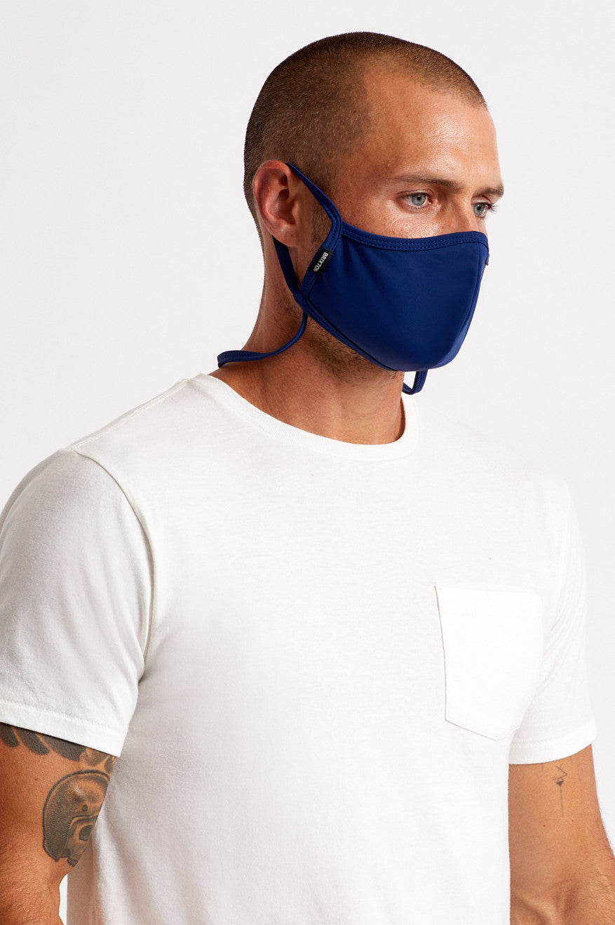 Unisex Brixton Everything Face Masks Navy / Brown | 0645OLQJX