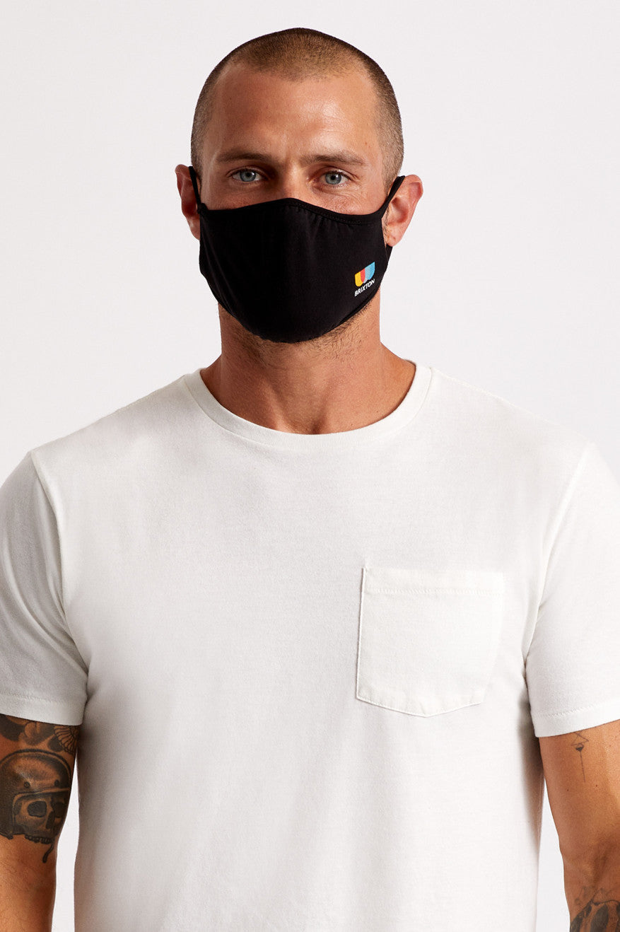 Unisex Brixton Tee Face Masks Black | 5389EMSYU