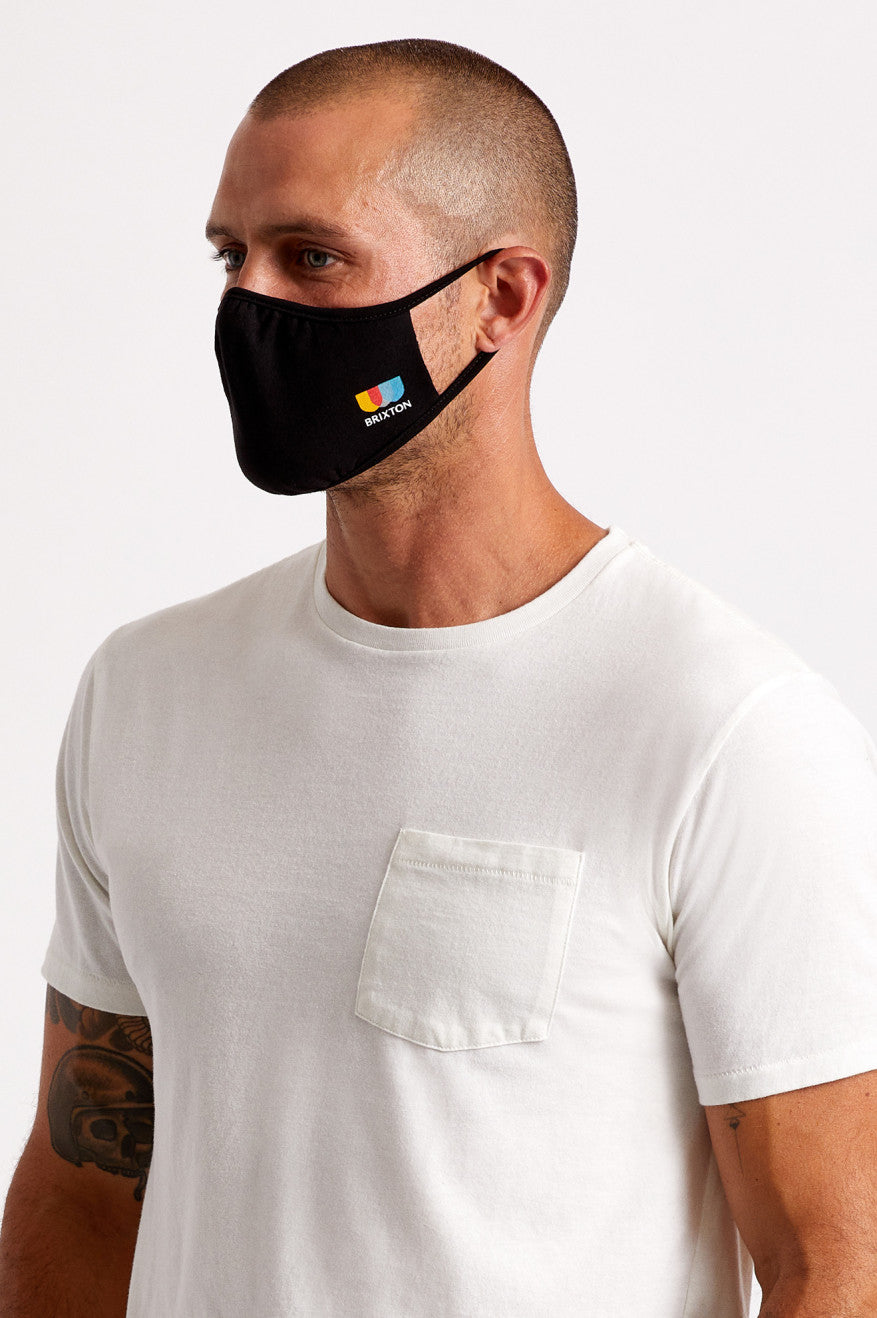 Unisex Brixton Tee Face Masks Black | 5389EMSYU